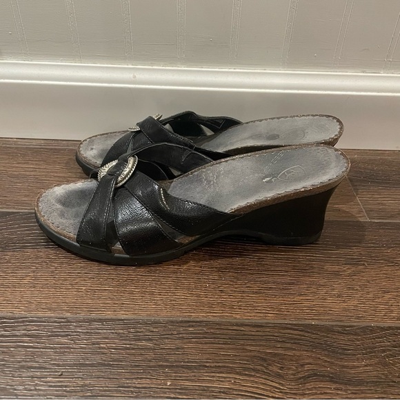 Ariat Ember Black Leather Cowgirl Sandals Western Open Toe Comfort 7.5B - Picture 4 of 11